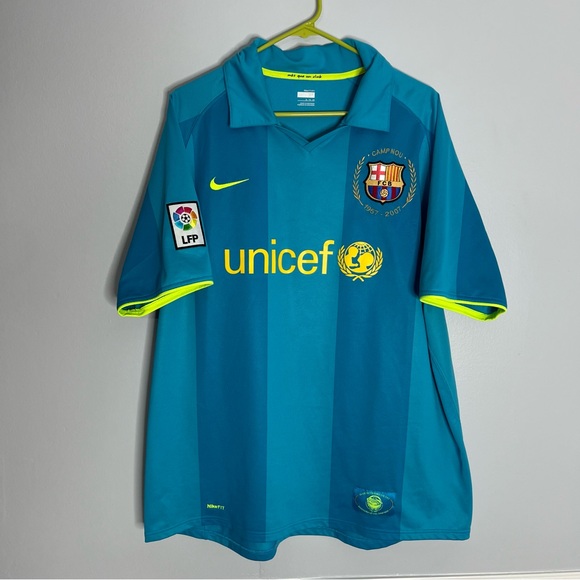 FC Barcelona Thierry Henry Jersey Mens XL Blue Nike 2008 2009 Futbol Spain